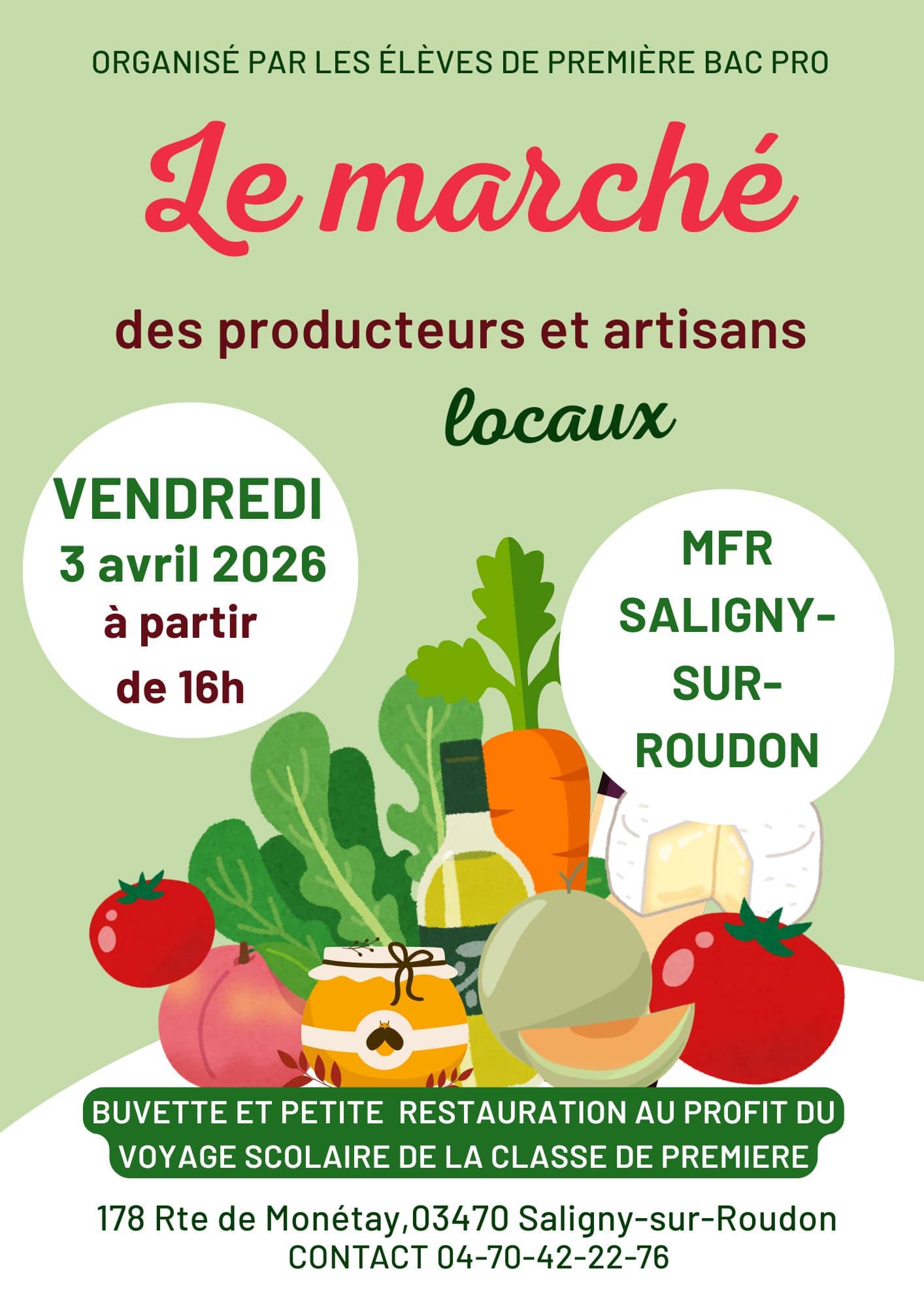 Marché producteurs et artisans Affiche Jpg